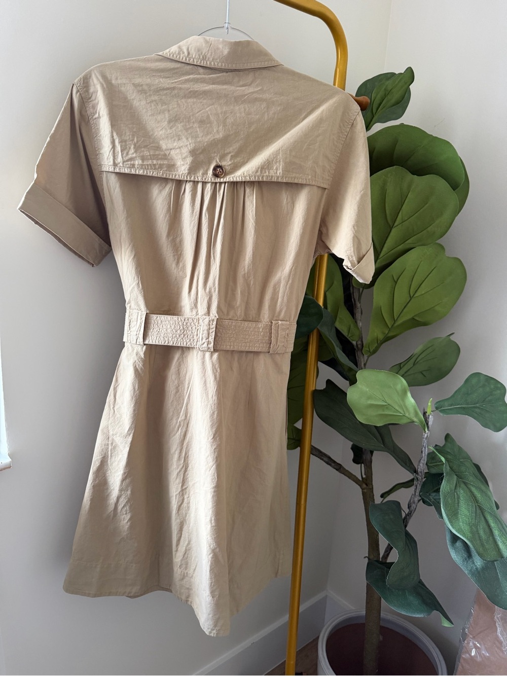 Rails Beige Utility Mini Dress with Tie Belt - Picture 6 of 9